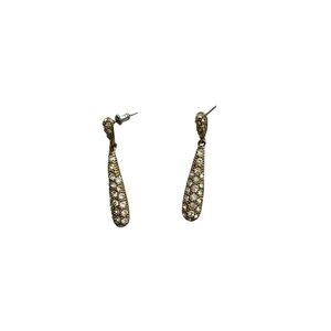 Elegant Gold Sparkly Drop Earrings